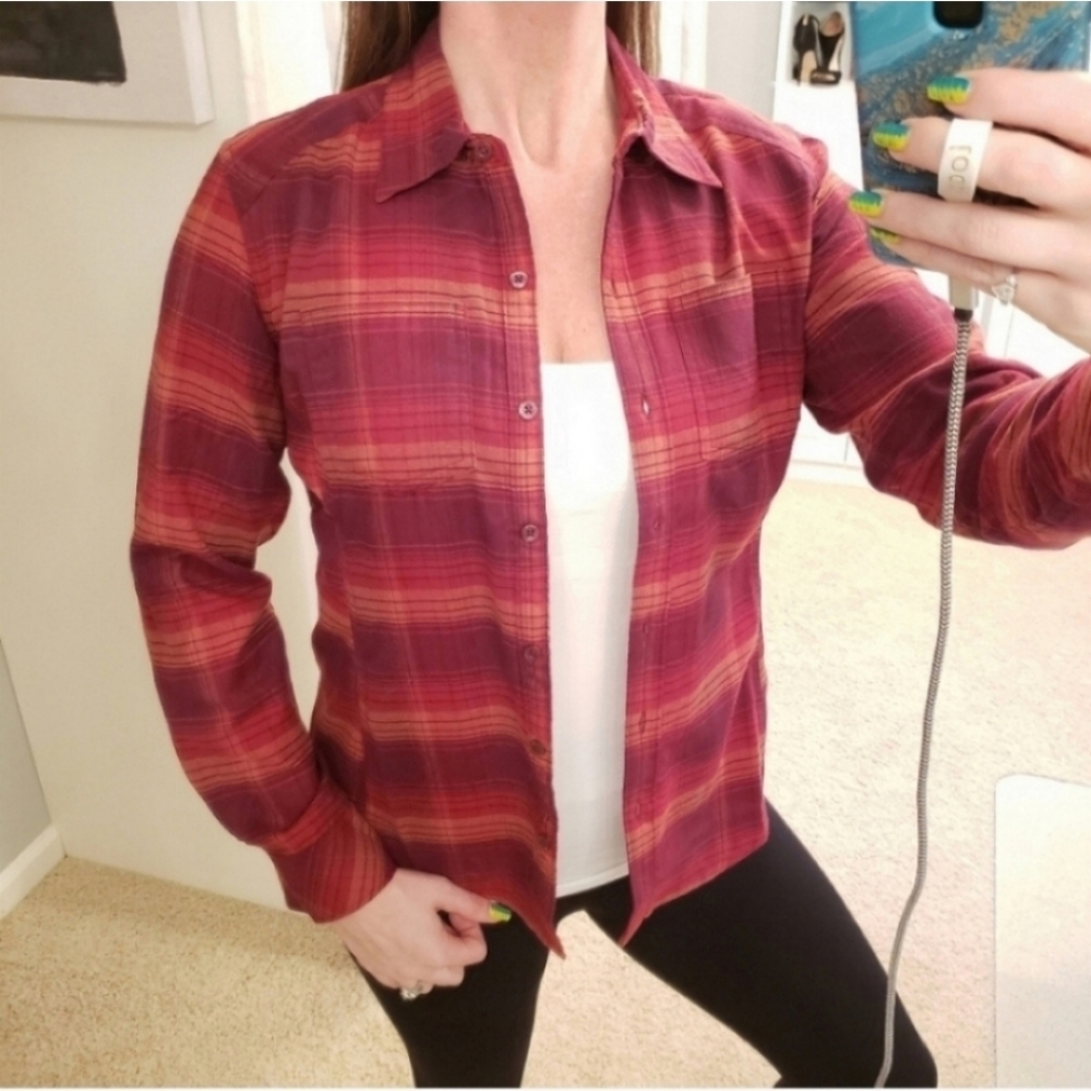 Ascend Dry Wicking Button Down Shirt Plaid Size Medium NWT